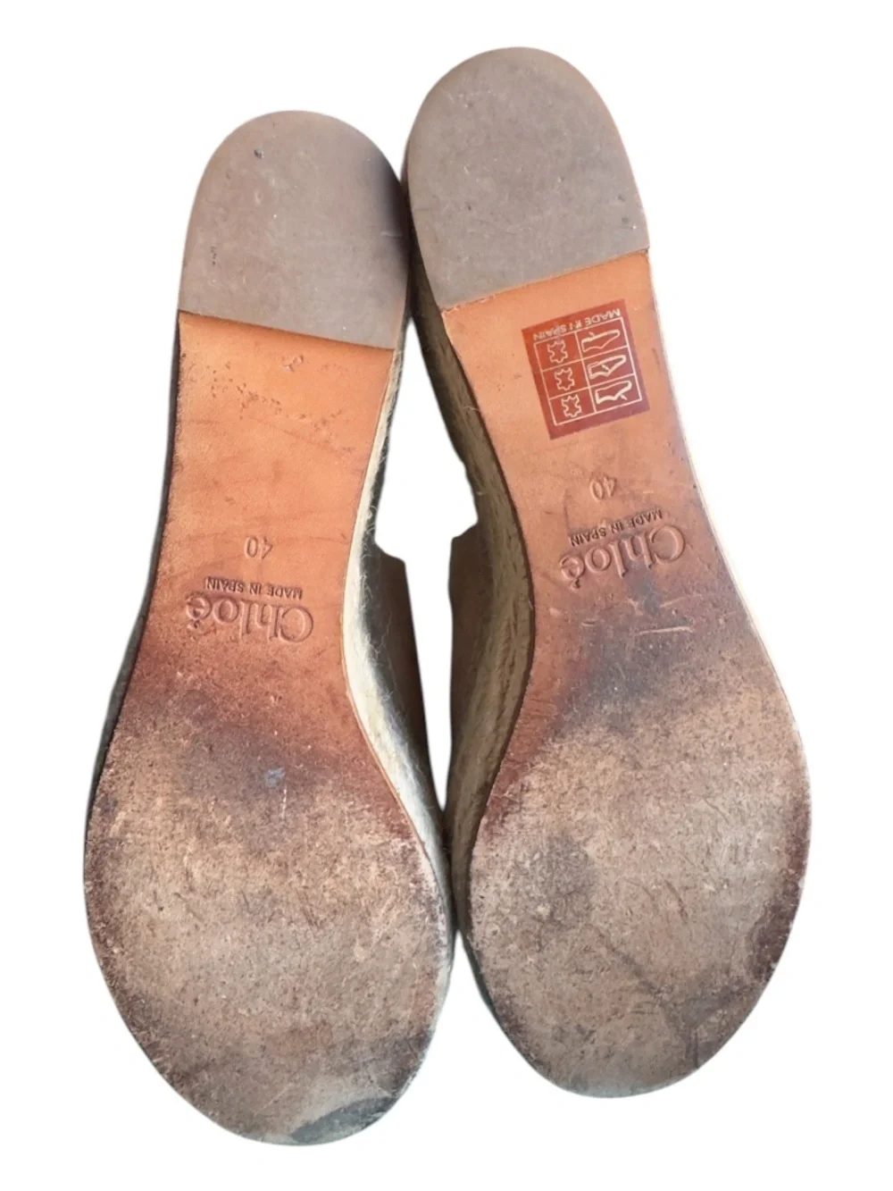 Chloe Reef Shell Suede Espadrille Wedge Platform Sandals Open Toe Size 40